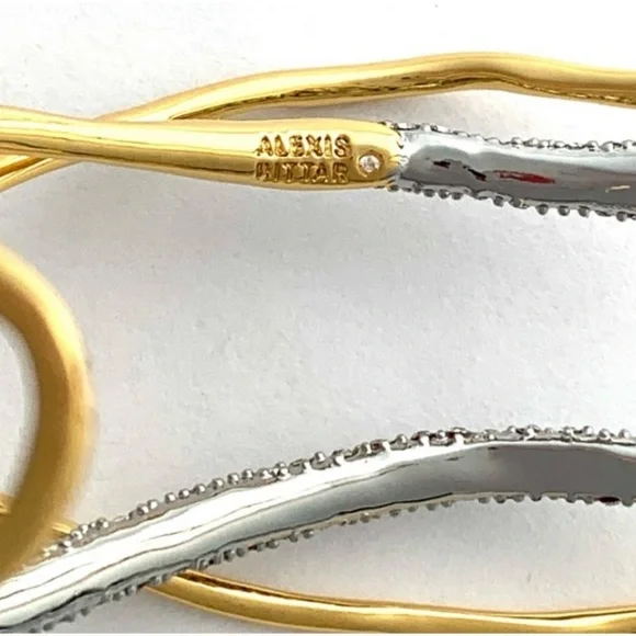 SOLD - ALEXIS BITTAR Solanales Crystal Gold Cuff - Picture 14 of 15